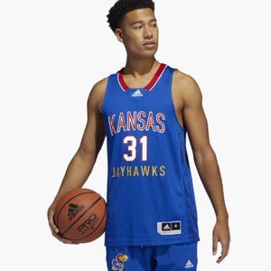 ADIDAS Kansas Jayhawks #31 Woodard Swingman Basketball Jersey Tank Top Size XL